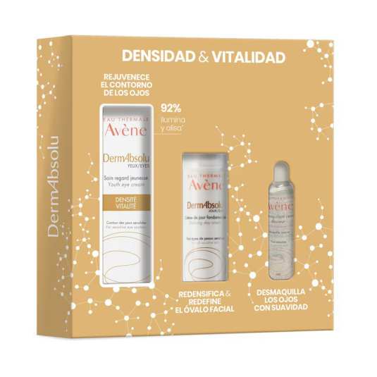 avene dermabsolu contorno de ojos 15ml set 3 piezas