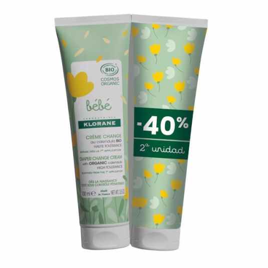 klorane crema cambio pañal 2x100ml