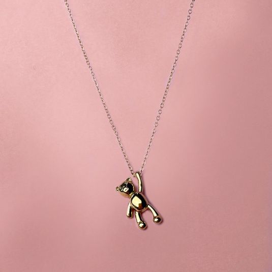 collar osito dorado