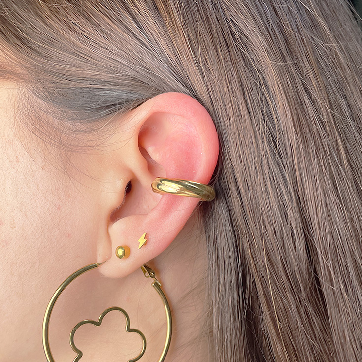 pendiente cuff oreja aro dorado pendiente cuff oreja aro dorado