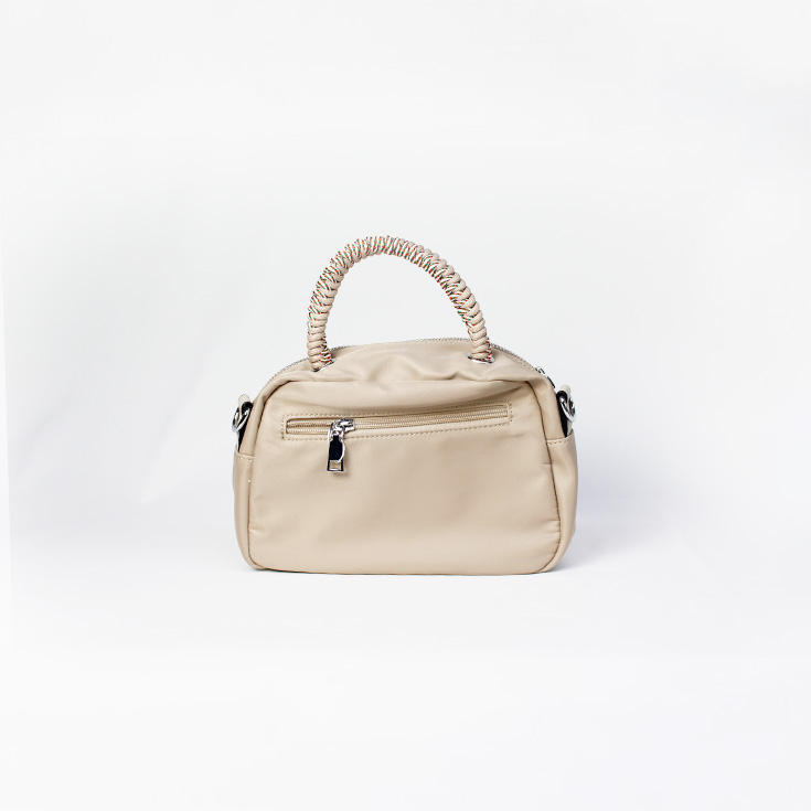 bolso nylon de mano asa cordon caqui