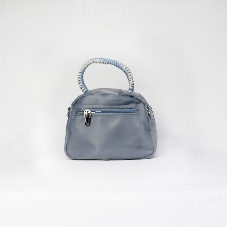 bolso nylon de mano asa cordon azul
