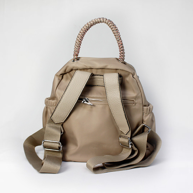 mochila nylon asa cordon caqui