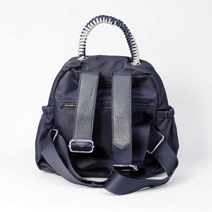 mochila nylon asa cordon azul marino