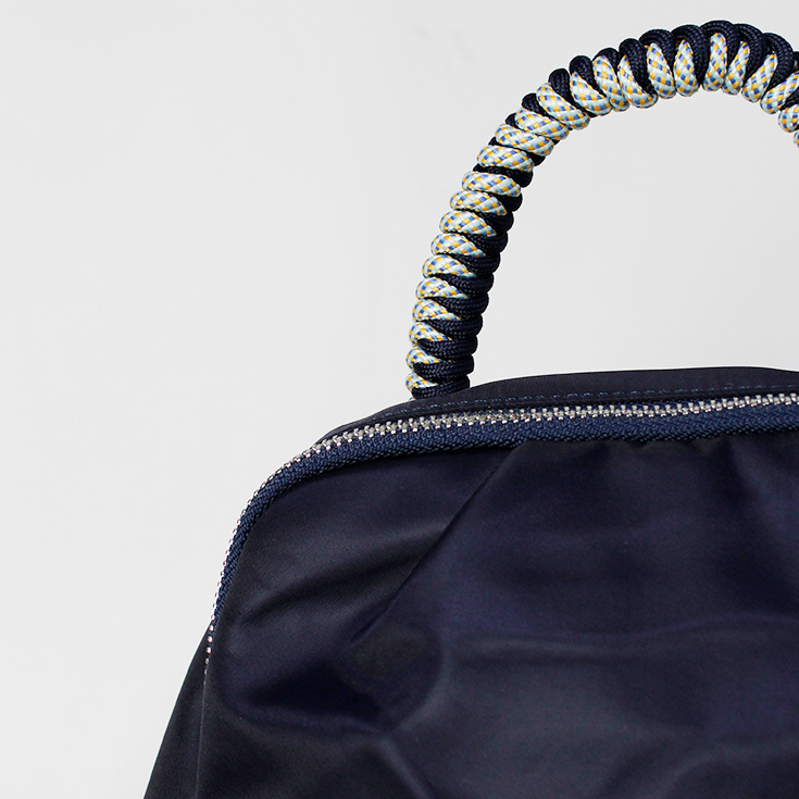 mochila nylon asa cordon azul marino