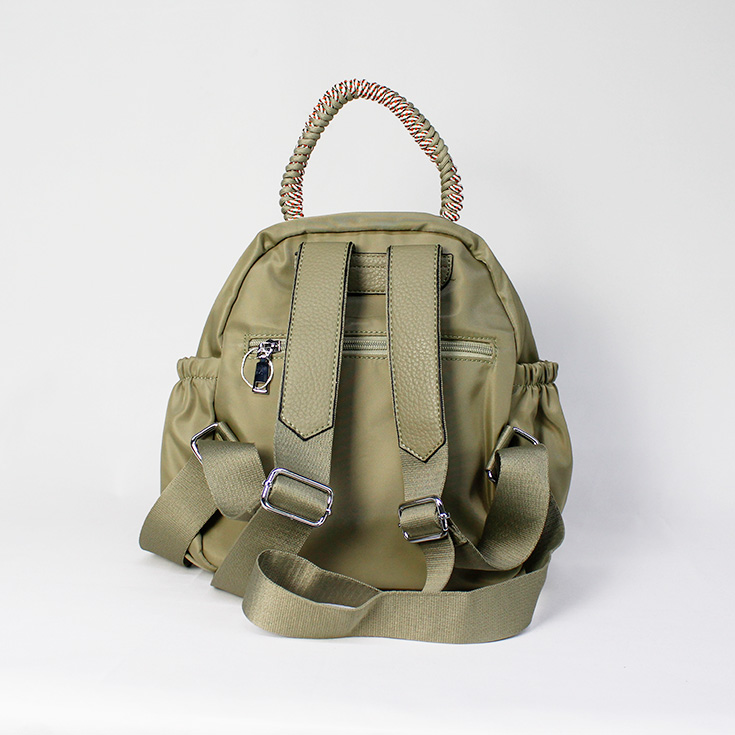 mochila nylon asa cordon verde 