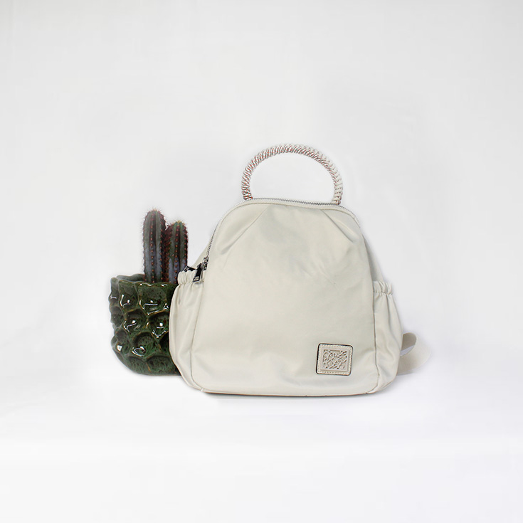 mochila nylon asa cordon beige mochila nylon asa cordon beige