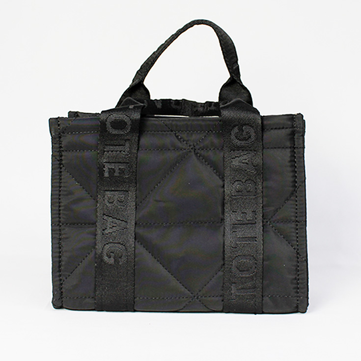 bolso nylon tote bag negro