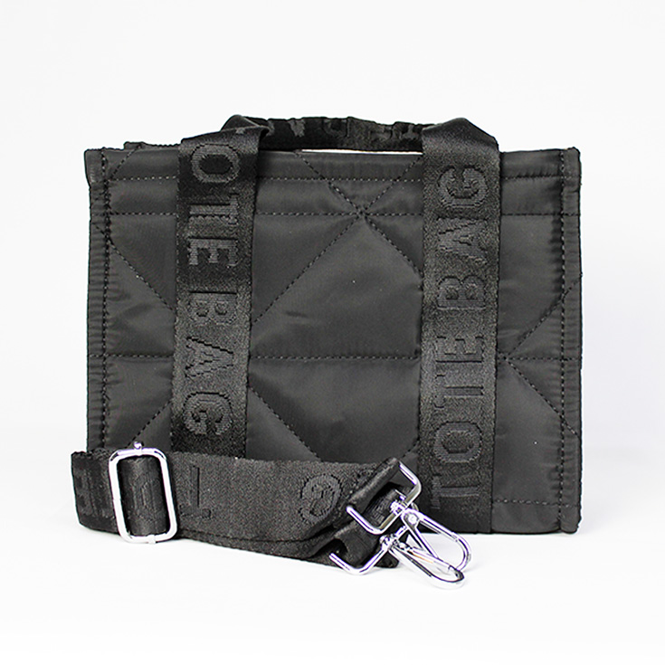 bolso nylon tote bag negro