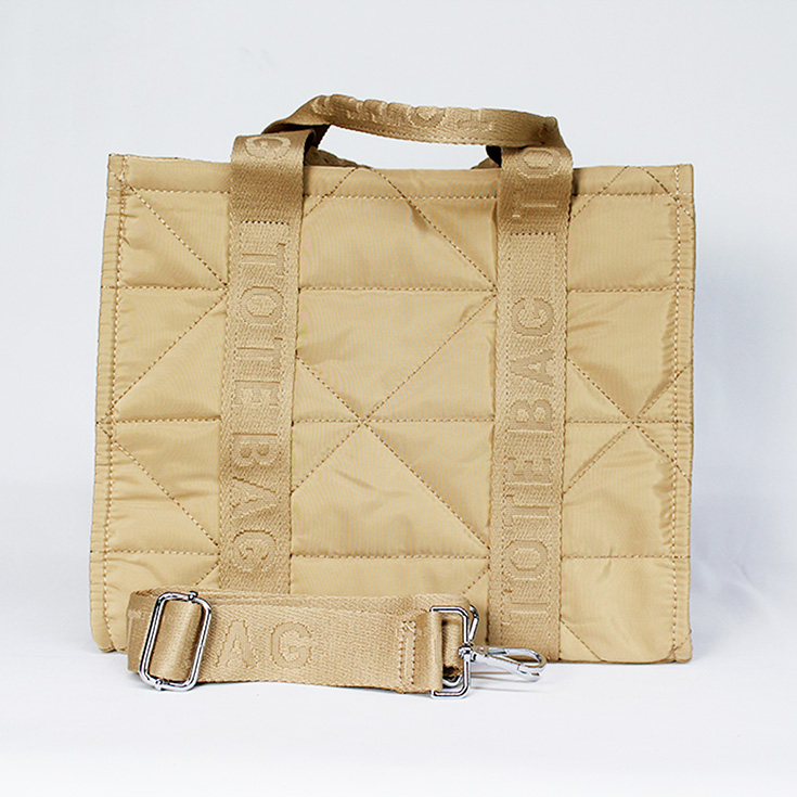 bolso nylon tote bag camel