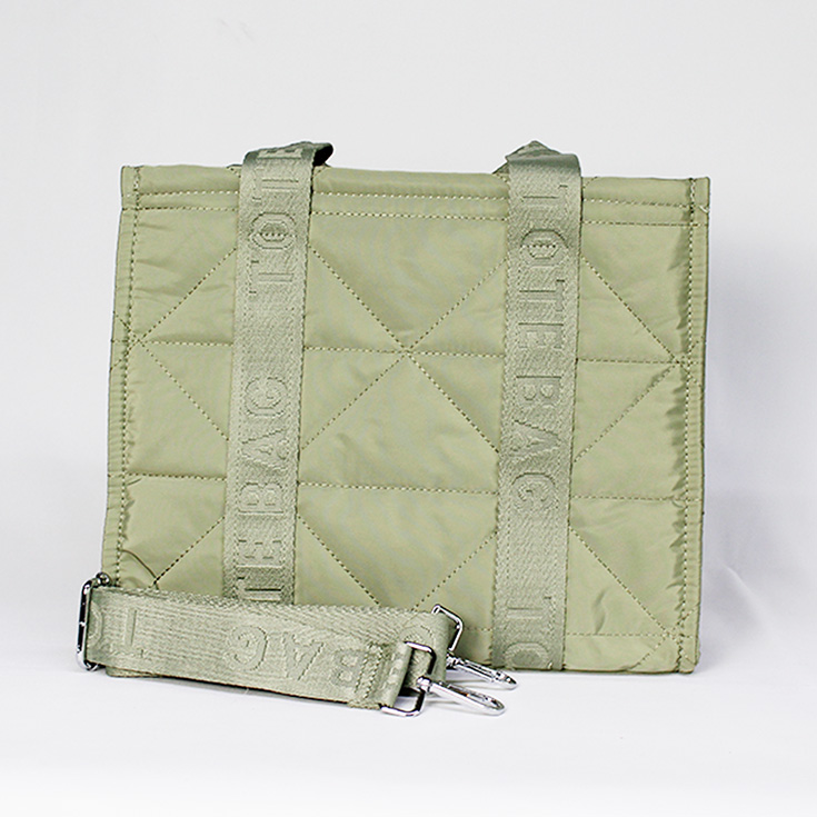 bolso nylon tote bag verde