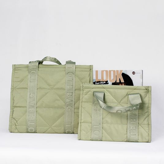 bolso nylon tote bag verde