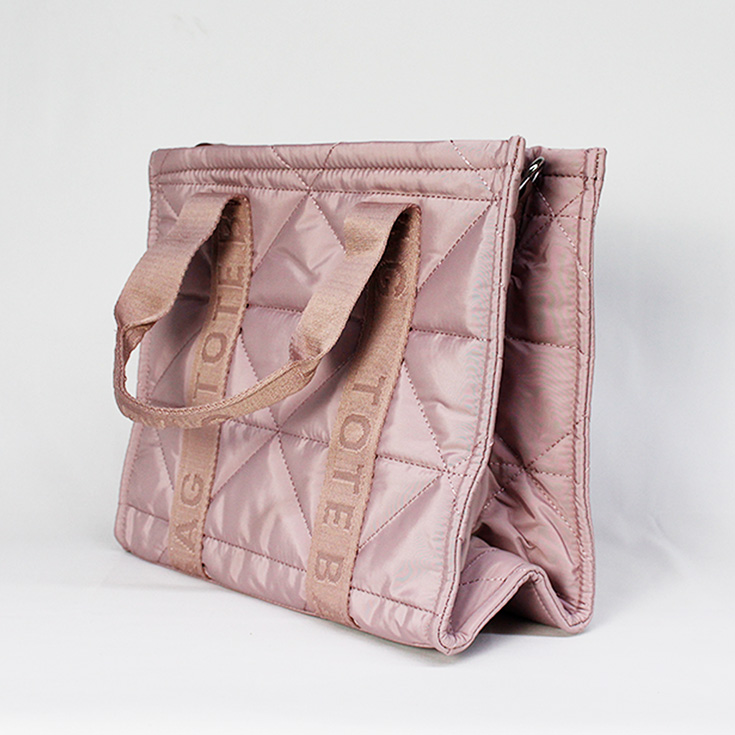 bolso nylon tote bag rosa
