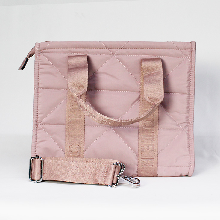 bolso nylon tote bag rosa