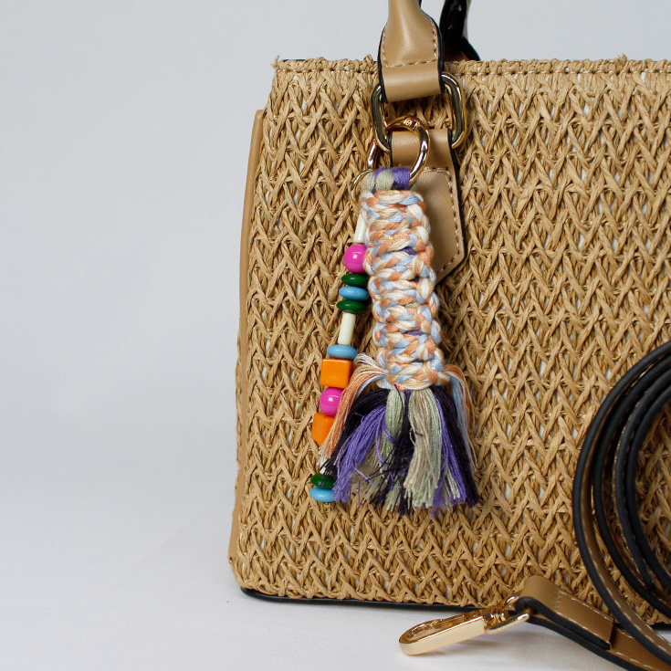 bolso de mano rafia asas beige