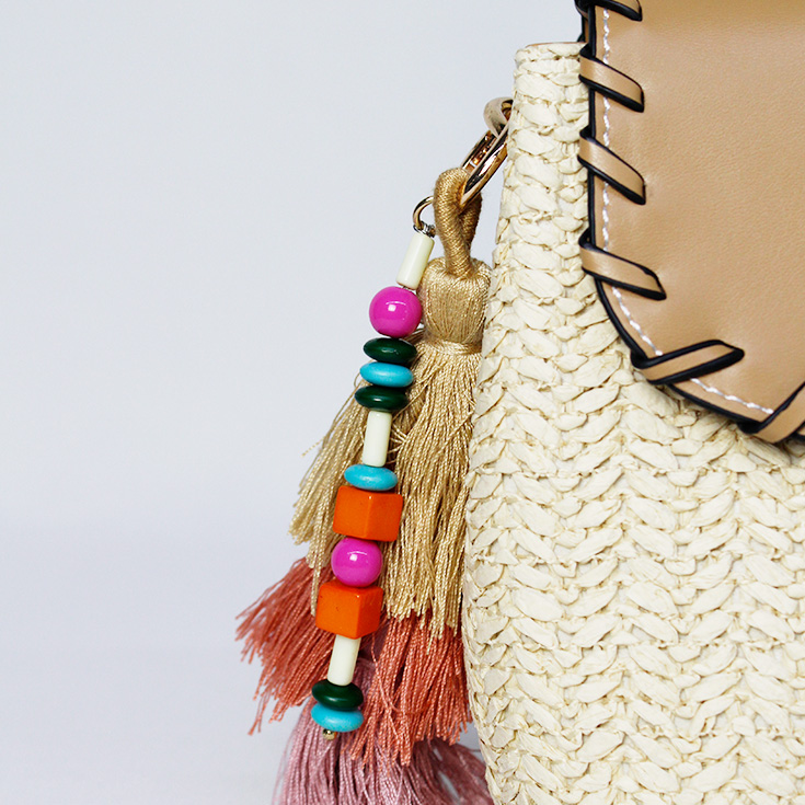bolso pequeño rafia blanca