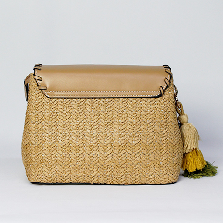 bolso pequeño rafia marron