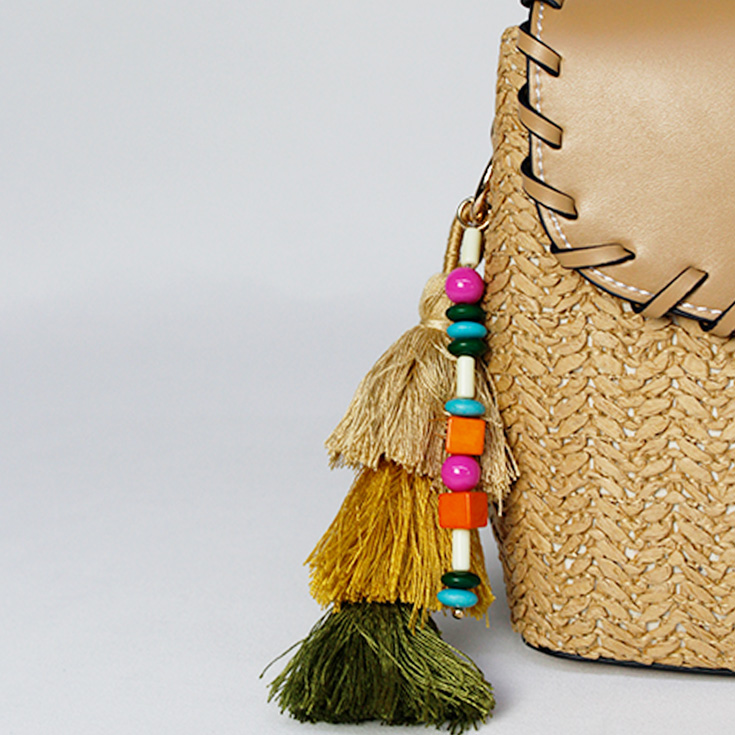 bolso pequeño rafia marron