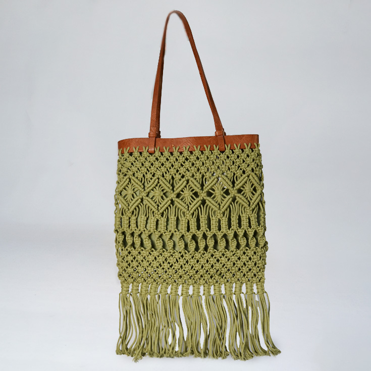 bolso macrame flecos verde bolso macrame flecos verde