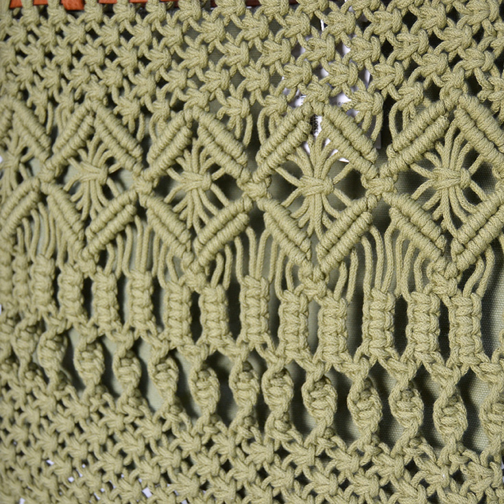 bolso macrame flecos verde