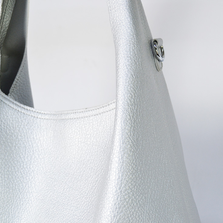bolso soft bolso grande+pequeño plata
