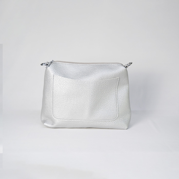 bolso soft bolso grande+pequeño plata