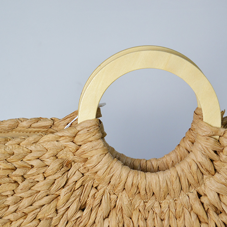 bolso cesta mano rafia beige