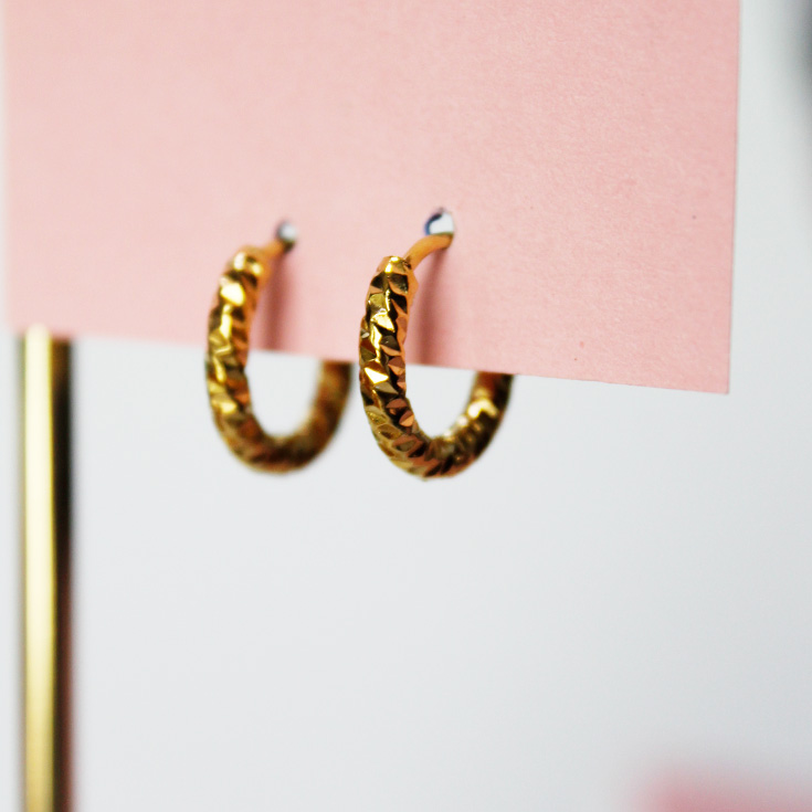 pendientes aro mini dorados