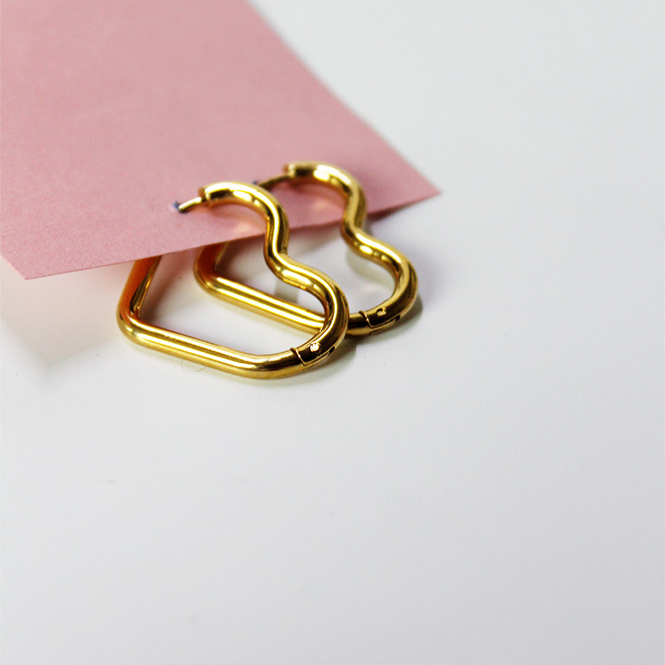 pendientes aro dorado corazon pendientes aro dorado corazon