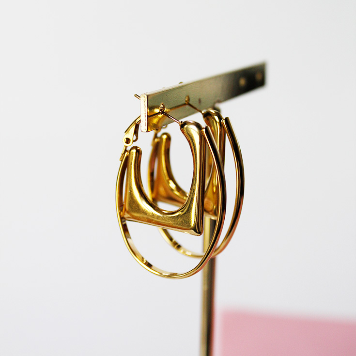 pendientes aro dorado
