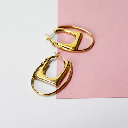 pendientes aro dorado