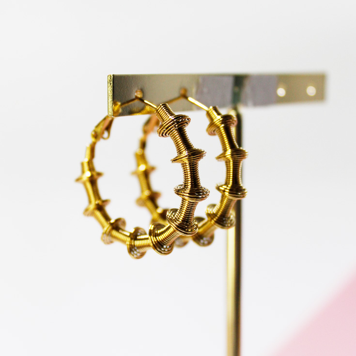 pendientes aro dorado