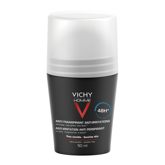 vichy homme desodorante 48h piel sensible roll-on 50ml