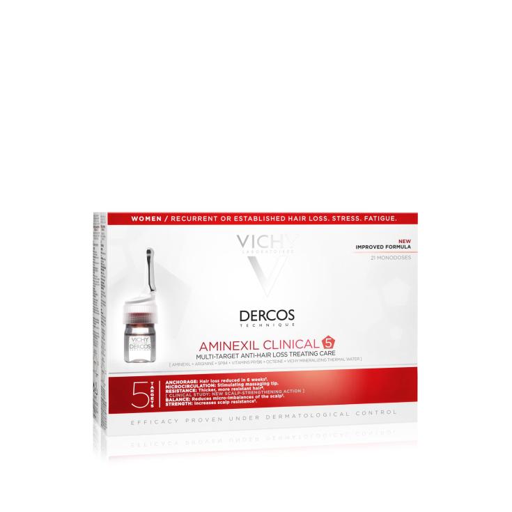vichy dercos aminexil clinical 5 mujer anticaida 21 monodosis