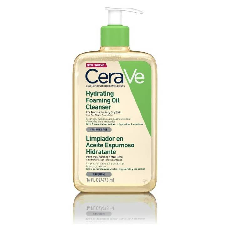 cerave aceite limpiador espumoso hidratante 473ml cerave aceite limpiador espumoso hidratante 473ml