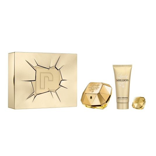 PACO RABANNE LADY MILLION EAU DE PARFUM 80ML COFRE 3 PIEZAS PACO RABANNE LADY MILLION EAU DE PARFUM 80ML COFRE 3 PIEZAS