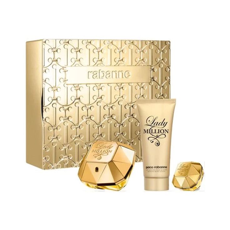 lady million eau de parfum 80ml cofre 3 piezas