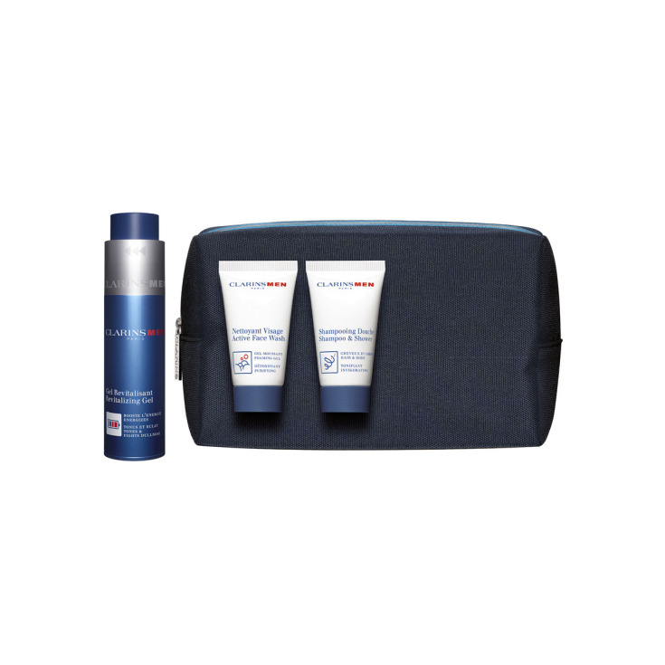 clarins men gel revitalizante set + neceser clarins men gel revitalizante set + neceser
