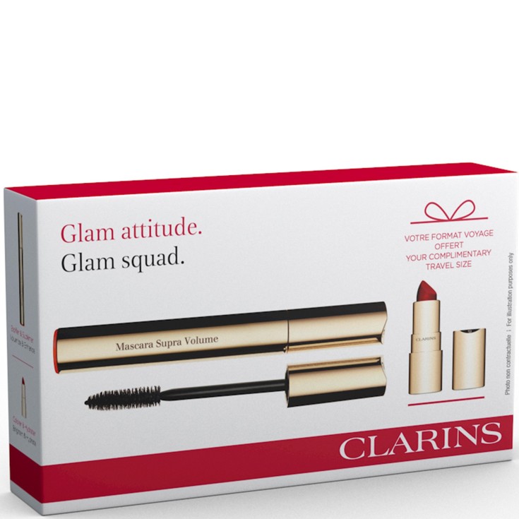clarins supra volume máscara de pestañas set clarins supra volume máscara de pestañas set