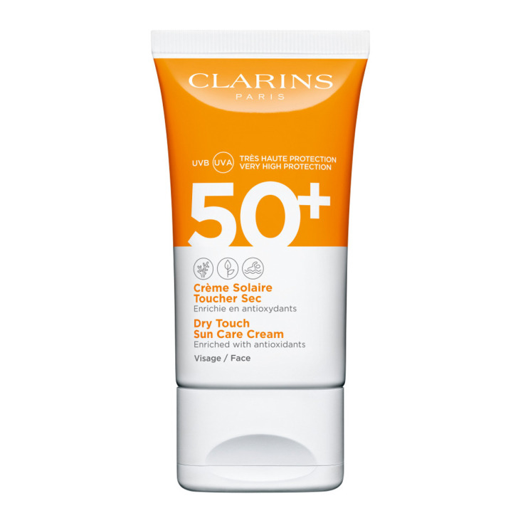 clarins protector solar facial tacto seco spf50+ 50ml clarins protector solar facial tacto seco spf50+ 50ml