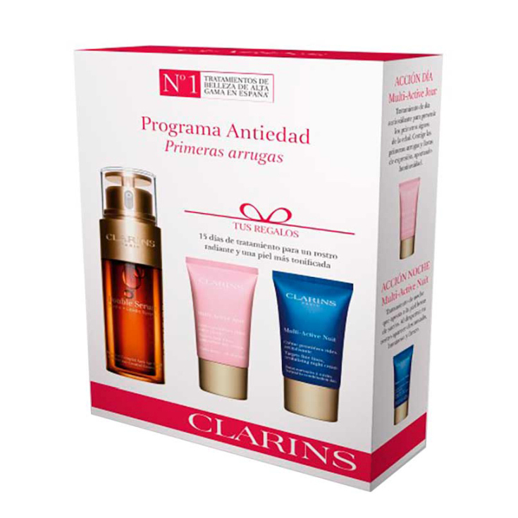 clarins double serum + multi activa 2019 gift set 3 piezas clarins double serum + multi activa 2019 gift set 3 piezas