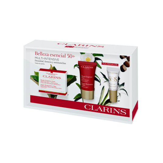 clarins multi-active belleza esencial 50+ crema 50ml set 4 piezas clarins multi-active belleza esencial 50+ crema 50ml set 4 piezas