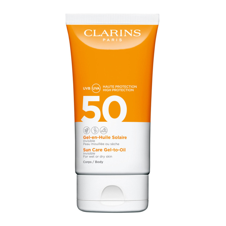 clarins gel-aceite solar corporal invisible spf50+ uvb50 150ml clarins gel-aceite solar corporal invisible spf50+ uvb50 150ml