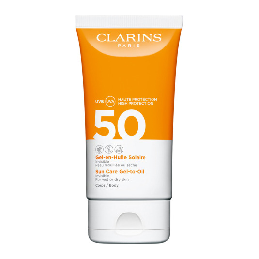 clarins gel-aceite solar corporal invisible spf50+ uvb50 150ml clarins gel-aceite solar corporal invisible spf50+ uvb50 150ml