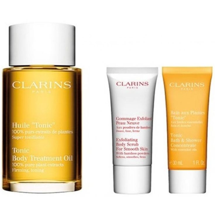 clarins set spa en casa aceite tonico 100ml 3 piezas clarins set spa en casa aceite tonico 100ml 3 piezas
