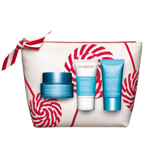 clarins hydra essentiel crema 50ml todo tipo piel set 3 piezas + neceser clarins hydra essentiel crema 50ml todo tipo piel set 3 piezas + neceser