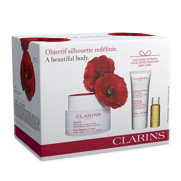 clarins masvelt body shaping cream 200ml set 3 piezas clarins masvelt body shaping cream 200ml set 3 piezas