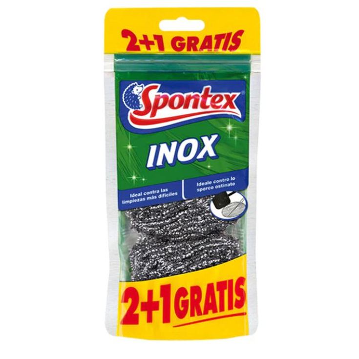 spontex inox estropajo metalico 3uds