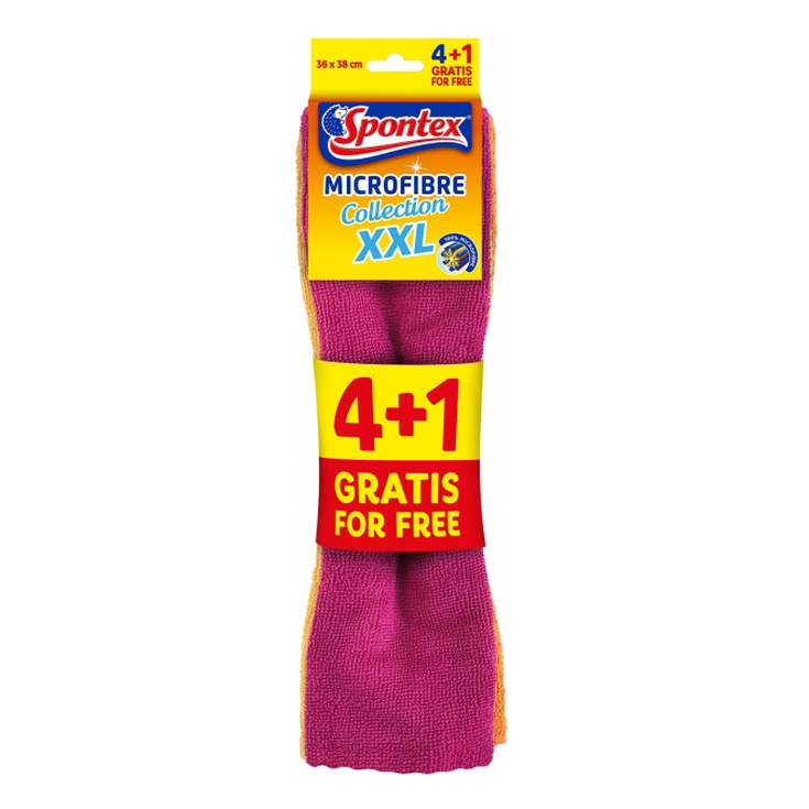 spontex bayeta microfibra 38x40cm 5 unidades spontex bayeta microfibra 38x40cm 5 unidades