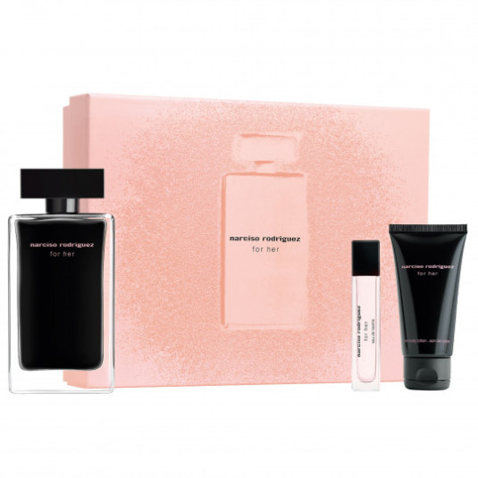 narciso rodriguez for her eau de toilette 100ml set 3 piezas narciso rodriguez for her eau de toilette 100ml set 3 piezas